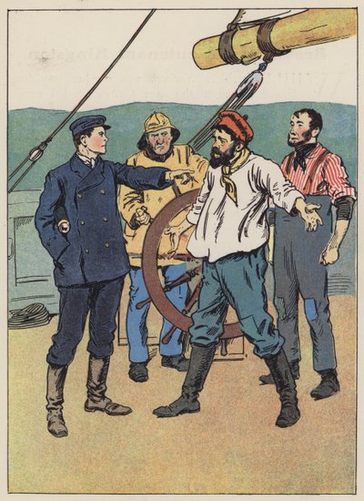 The Boy Captain Keeps the Sailors in Order by English School