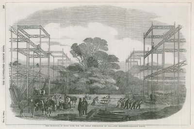 The building in Hyde Park, London, for the Great Exhibition of 1851 by English School