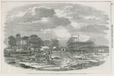 The building in Hyde Park, London, for the Great Exhibition of 1851 by English School