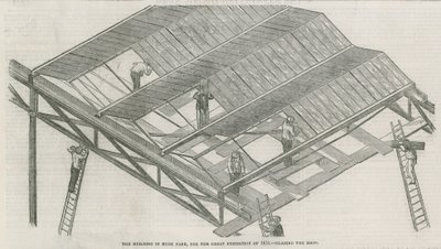 The building in Hyde Park, London, for the Great Exhibition of 1851 by English School