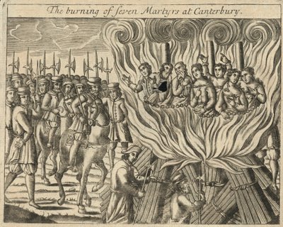 The Burning of Seven Martyrs at Canterbury by English School