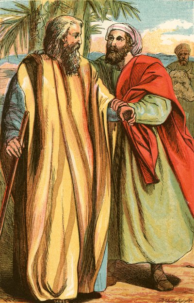 The call of Elisha by English School