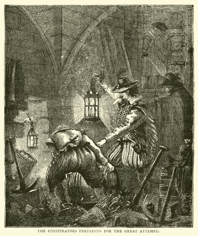 The conspirators preparing for the great attempt by English School