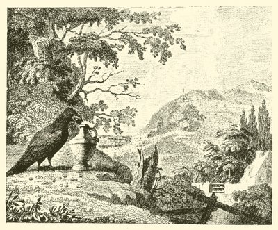 The crow and the pitcher by English School