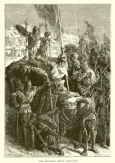 The Crusaders Before Jerusalem by English School