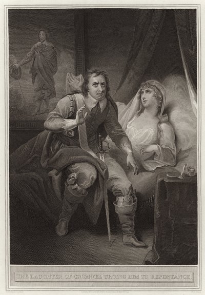 The Daughter of Cromwell Urging Him to Repentance by English School
