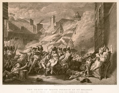 The Death of Major Pierson at St. Heliers by English School
