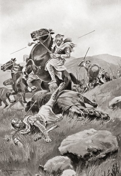 The Death of Masistius Whilst Leading a Cavalry Attack Against the Greek Forces, from Hutchinson
