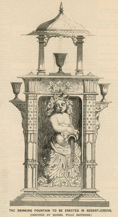 The Drinking Fountain to be Erected in Regent Circus by English School