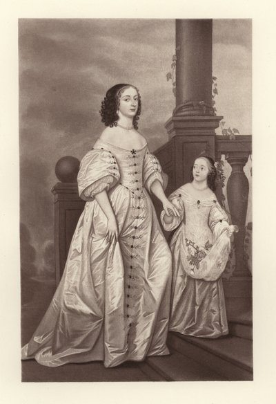 The electress Sophia and her daughter Sophia Charlotte Queen of Prussia by English School