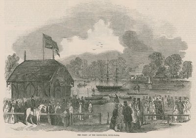 The Ferry at the Serpentine, Hyde Park, London by English School