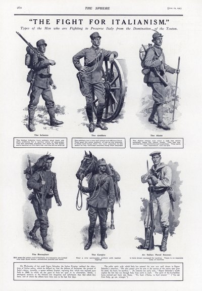 The Fight for Italianism, World War I, 1915 by English School