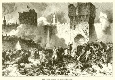 The Final Assault of Constantinople by English School