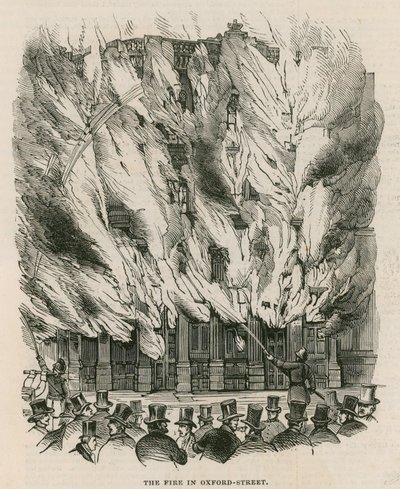 The fire in Oxford Street, London by English School