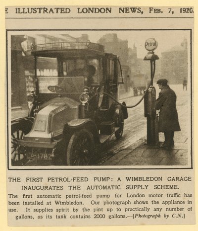 The First Petrol Feed Pump by English School