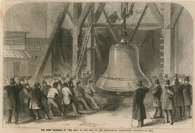 The first sounding of Big Ben at the foot of the Westminster Clock Tower by English School