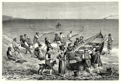 The Fishers of Mentone by English School