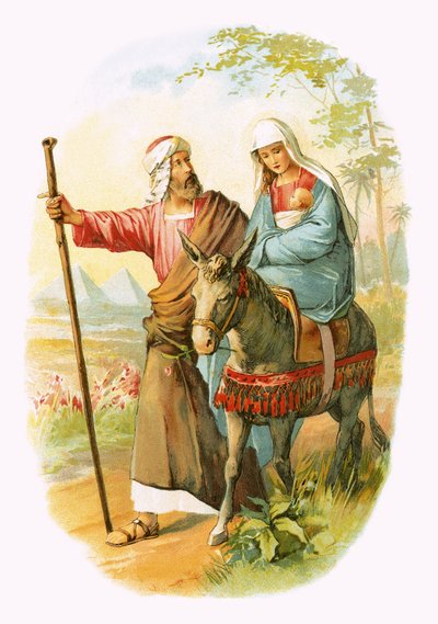The Flight into Egypt by English School