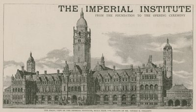 The front view of the Imperial Institute by English School