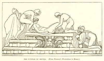 The Funeral of Hector by English School