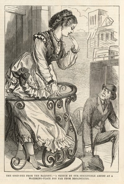 The good-bye from the balcony by English School