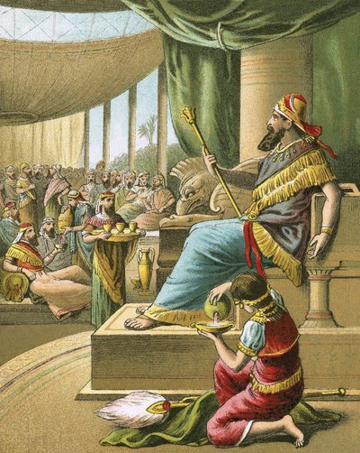 The grand feast of king Ahasuerus by English School