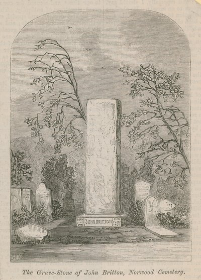 The Grave Stone of John Britton by English School
