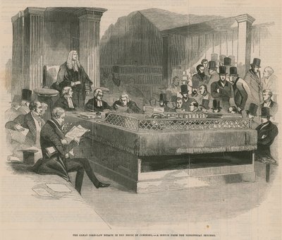 The Great Corn Law Debate in the House of Commons by English School