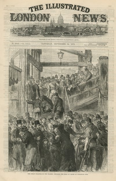 The Great Disaster on the Thames by English School