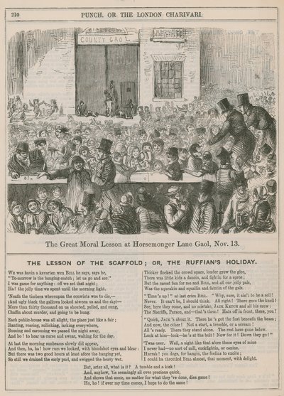 The great moral lesson at Horsemonger Lane Gaol by English School
