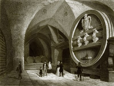 The great wine barrel at Heidelberg by English School