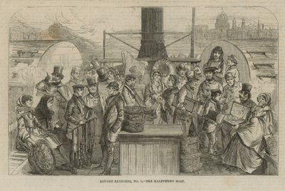 The Halfpenny Boat by English School