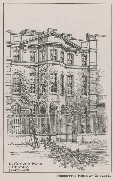The home of Dante Gabriel Rossetti by English School