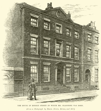 The house in Rodney Street in which Mr. Gladstone was born by English School