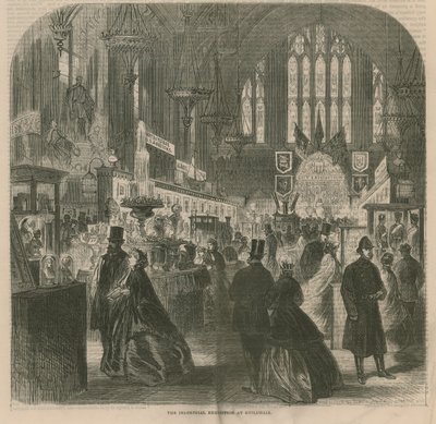 The industrial exhibition at Guildhall, London by English School