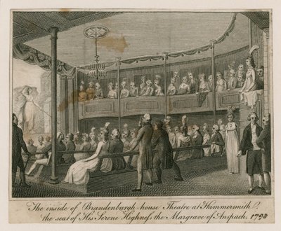 The inside of Brandenburgh House Theatre at Hammersmith by English School
