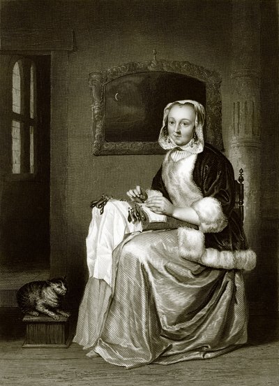 The lace worker by English School