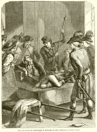 The Last Hours of Robespierre in the Hall of the Committee of Public Safety by English School