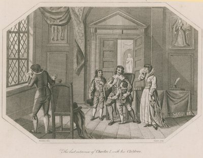 The Last Interview of King Charles I with His Children by English School