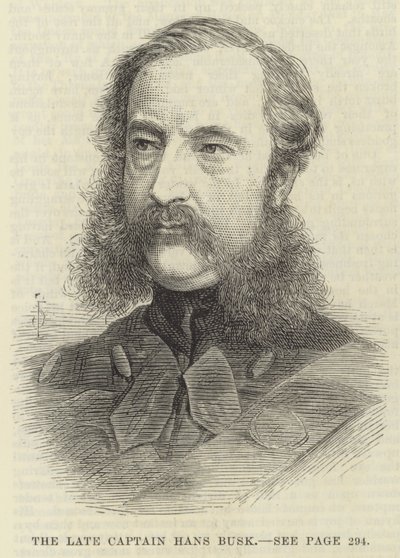 The late Captain Hans Busk by English School