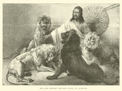The Late Emperor Theodore Giving an Audience by English School