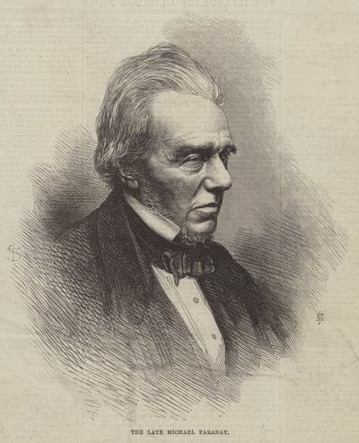 The late Michael Faraday by English School