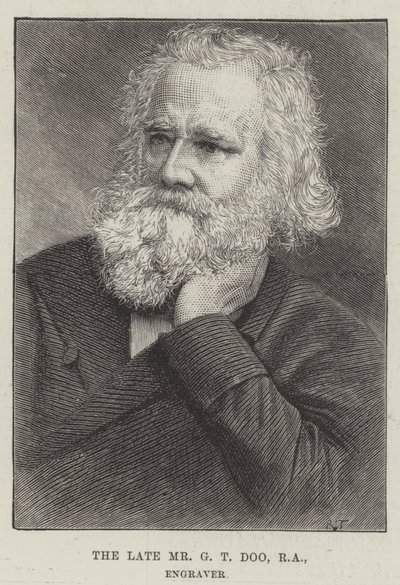 The late Mr G T Doo, RA, Engraver by English School