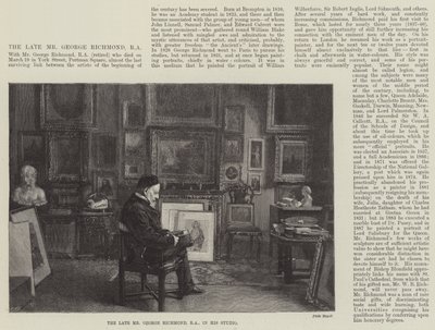 The Late Mr George Richmond, RA, in His Studio by English School