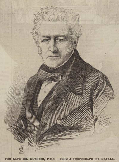 The late Mr Guthrie, FRS by English School