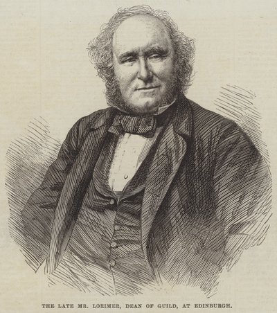 The late Mr Lorimer, Dean of Guild, at Edinburgh by English School