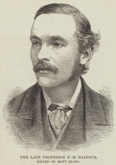 The late Professor F M Balfour, killed on Mont Blanc by English School