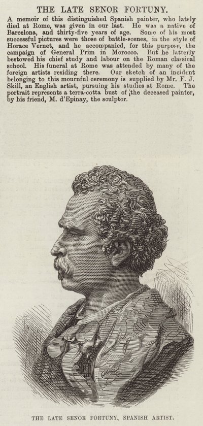 The late Senor Fortuny, Spanish Artist by English School
