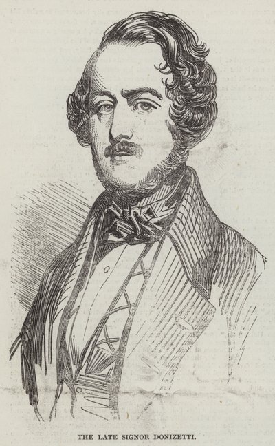 The late Signor Donizetti by English School