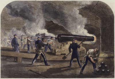 The main battery at Fort Sumter by English School